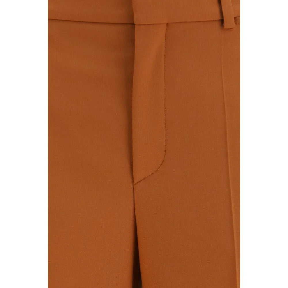 Chloé Orange Cotton Flared Pants