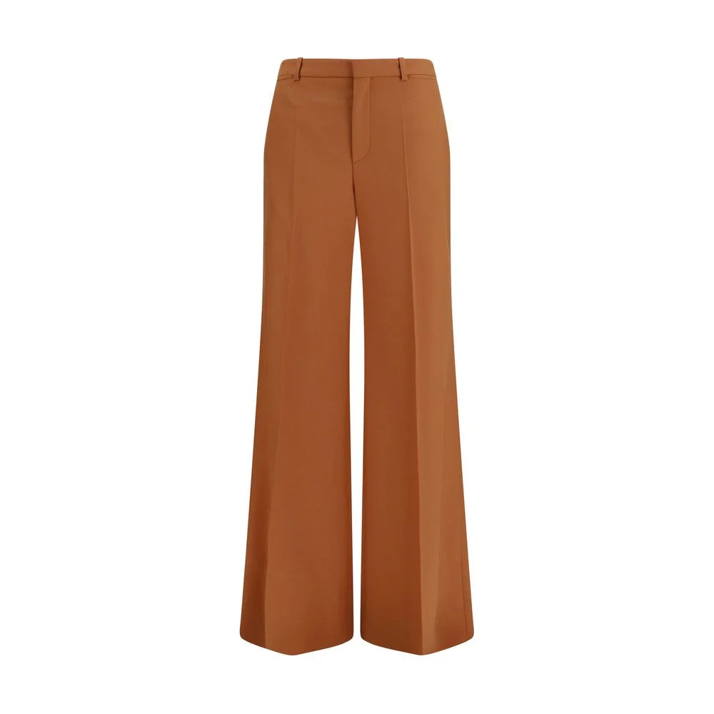 Chloé Orange Cotton Flared Pants