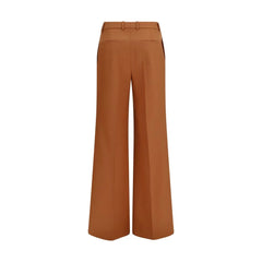 Chloé Orange Cotton Flared Pants