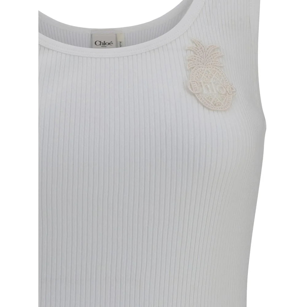 Chloé Ribbed jersey Top - S - Tank Tops