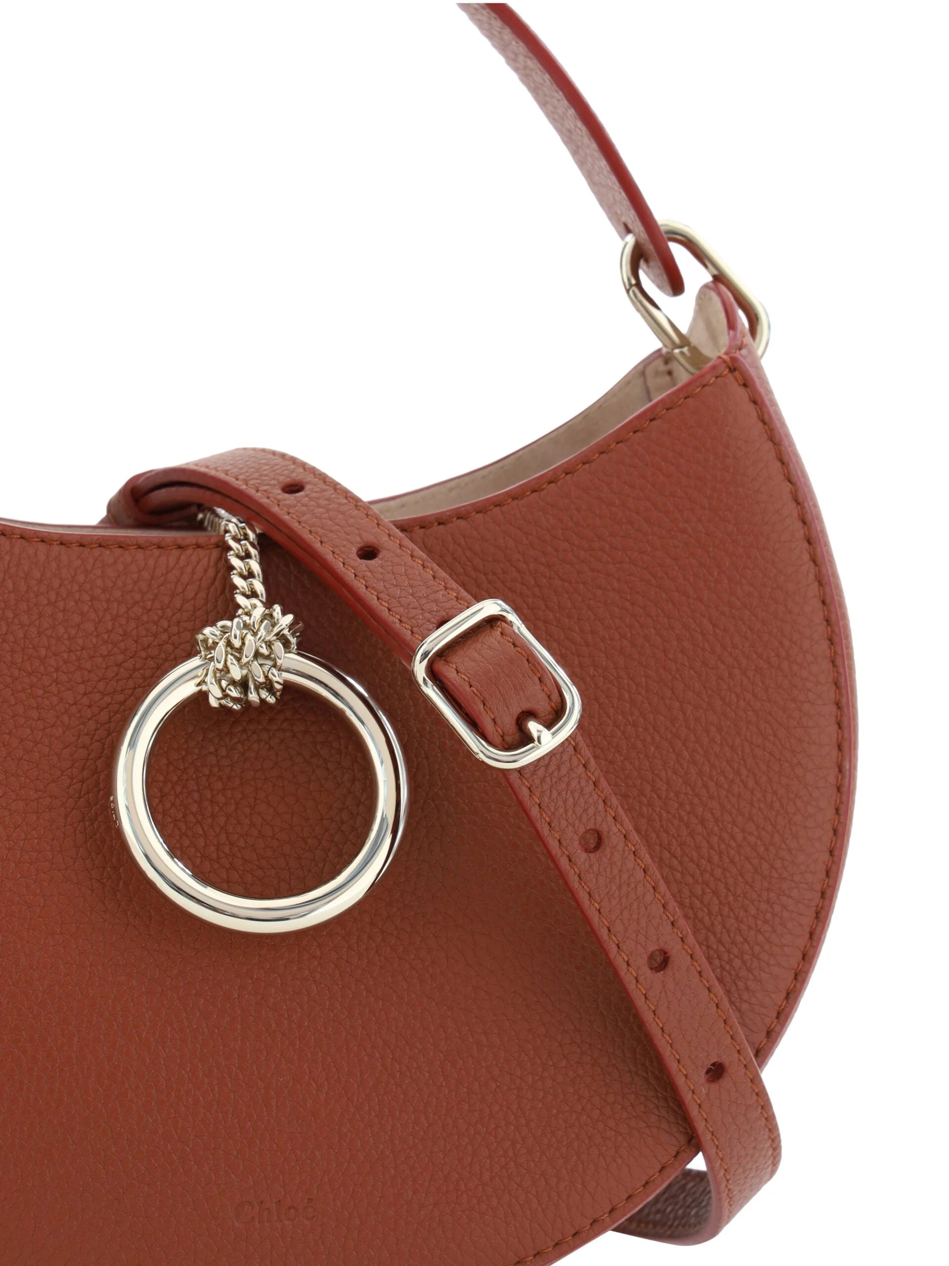 Chloé Sepia Brown Small Arlène Leather Shoulder Bag - Shoulder Bags