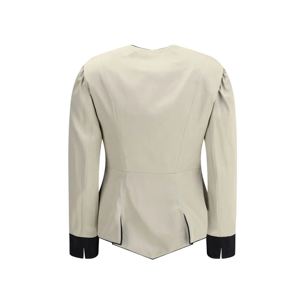Chloé Silver Silk Coat - IT40 | M - Wrap Coats