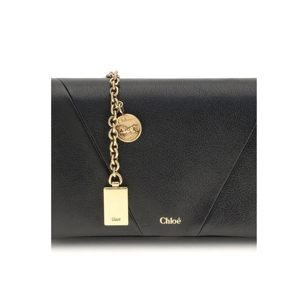 Chloé Spin Wallet with Flap and Chain - Wallets