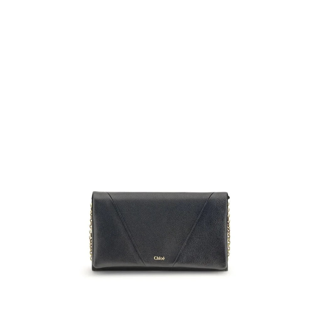 Chloé Spin Wallet with Flap and Chain - Wallets