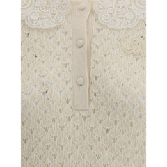 Chloé Sweater with lace collar - M