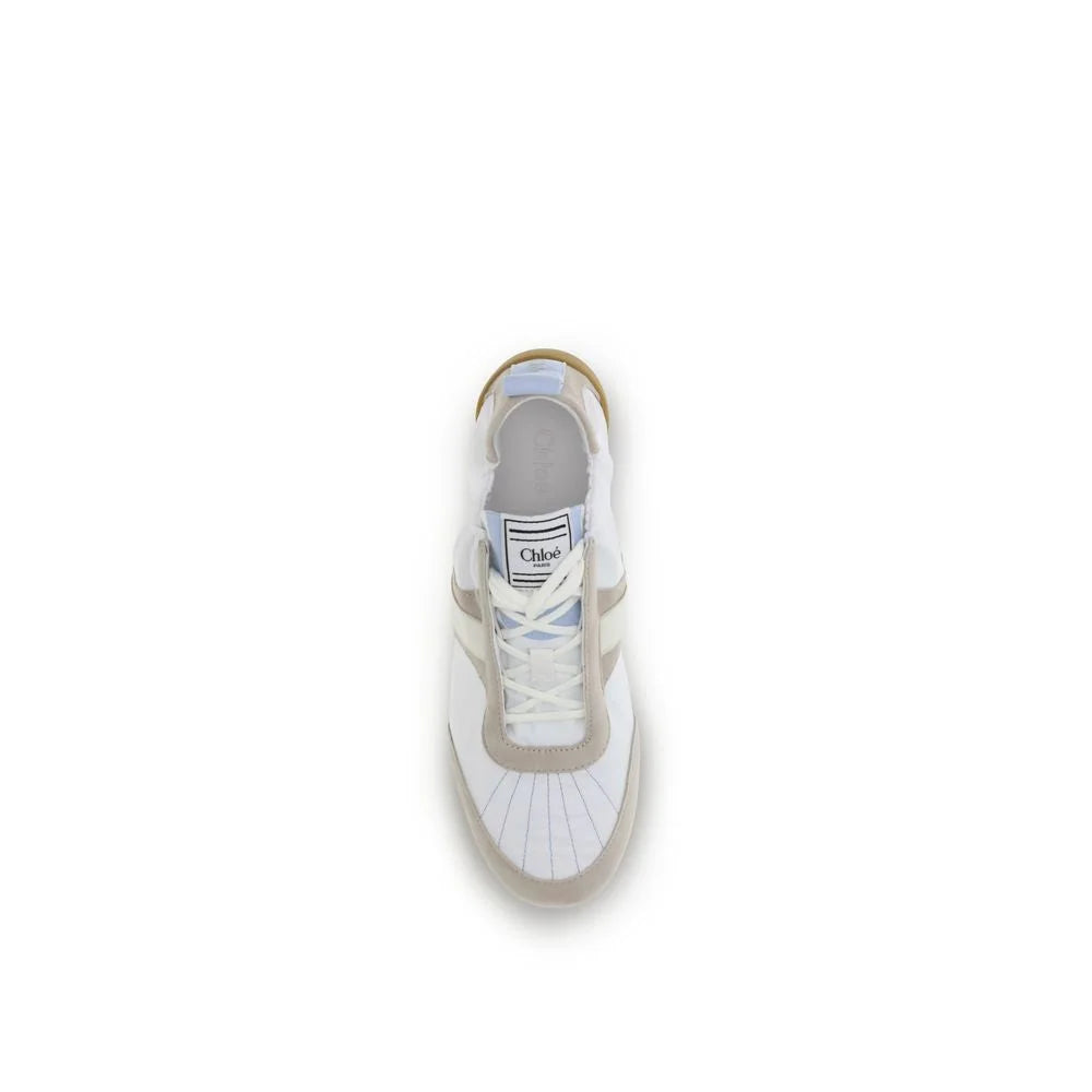 Chloé White Calf Leather Bos Taurus Athletic Sneakers
