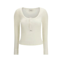 Chloé White Cotton Long Sleeve T-Shirt - M