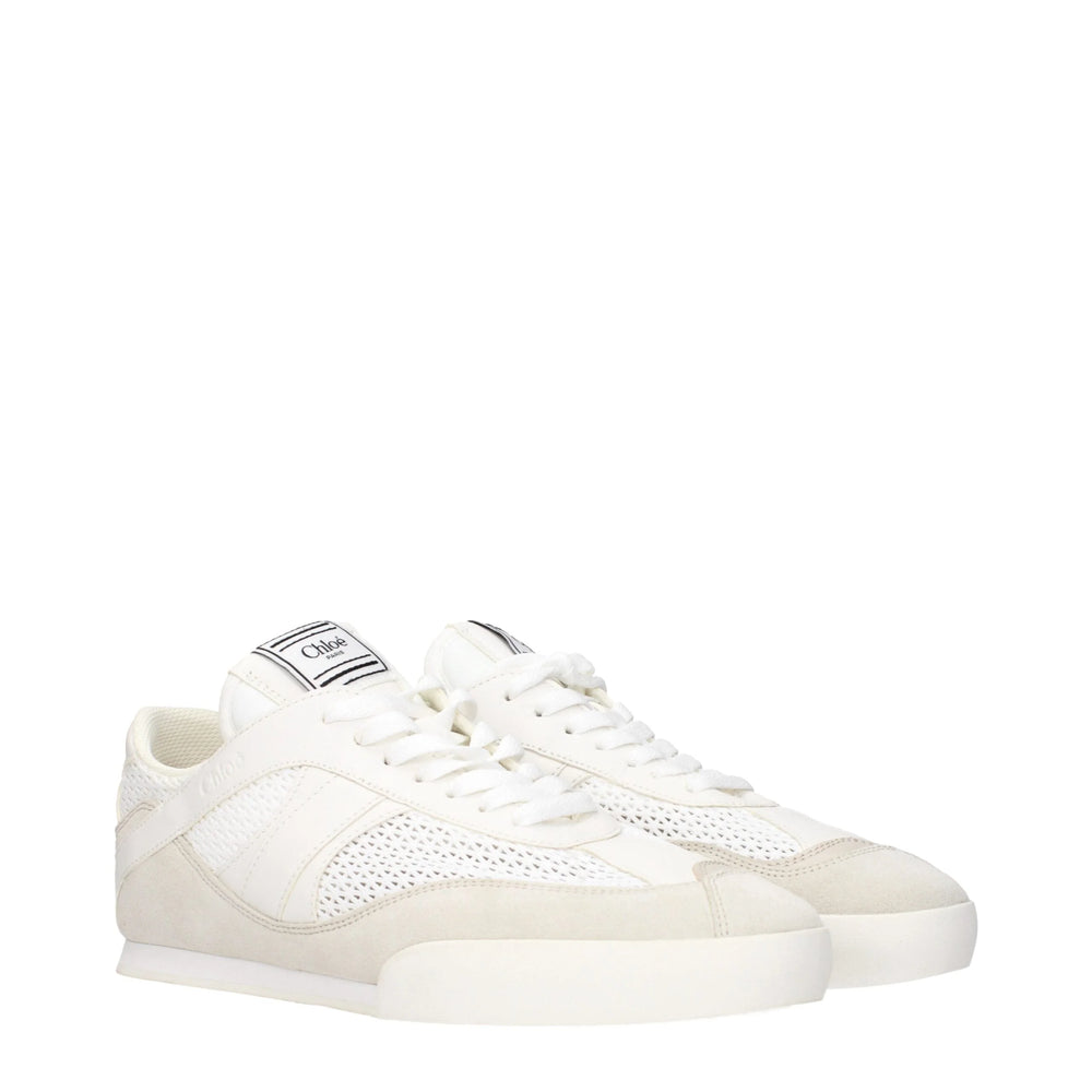 Chloé White Fabric Low Tops - EU40/US10