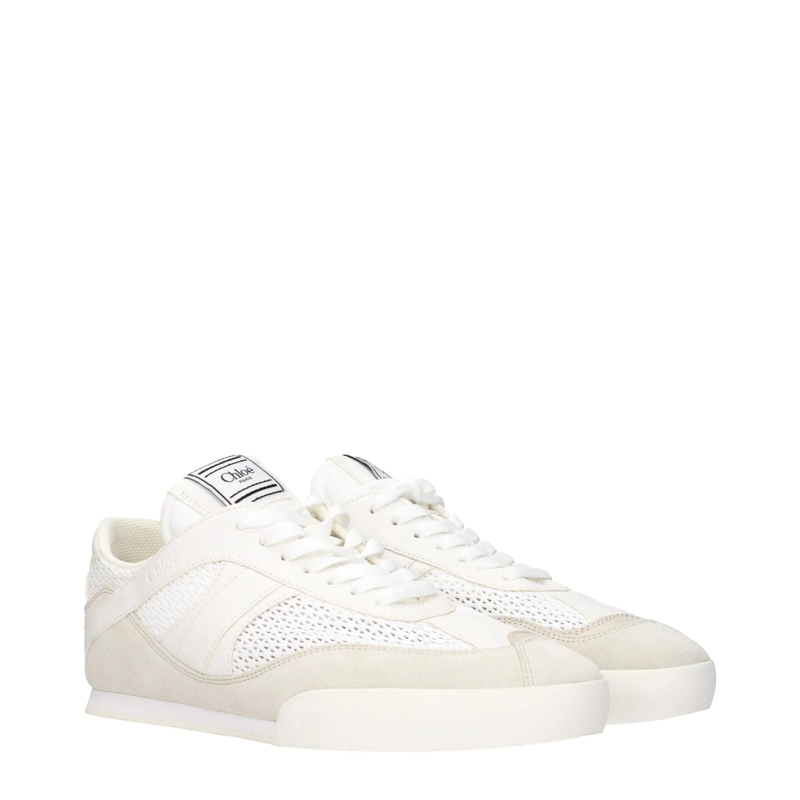 Chloé White Fabric Low Tops - EU40/US10