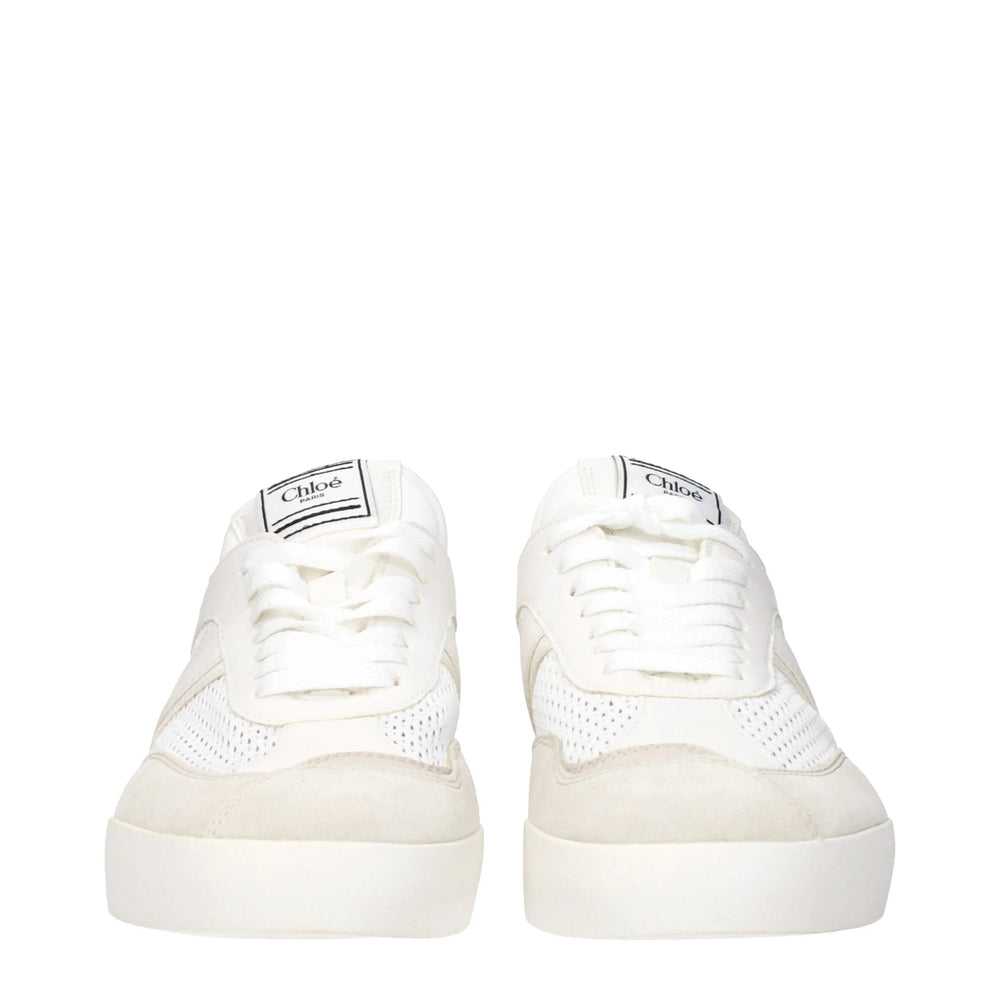 Chloé White Fabric Low Tops - EU40/US10
