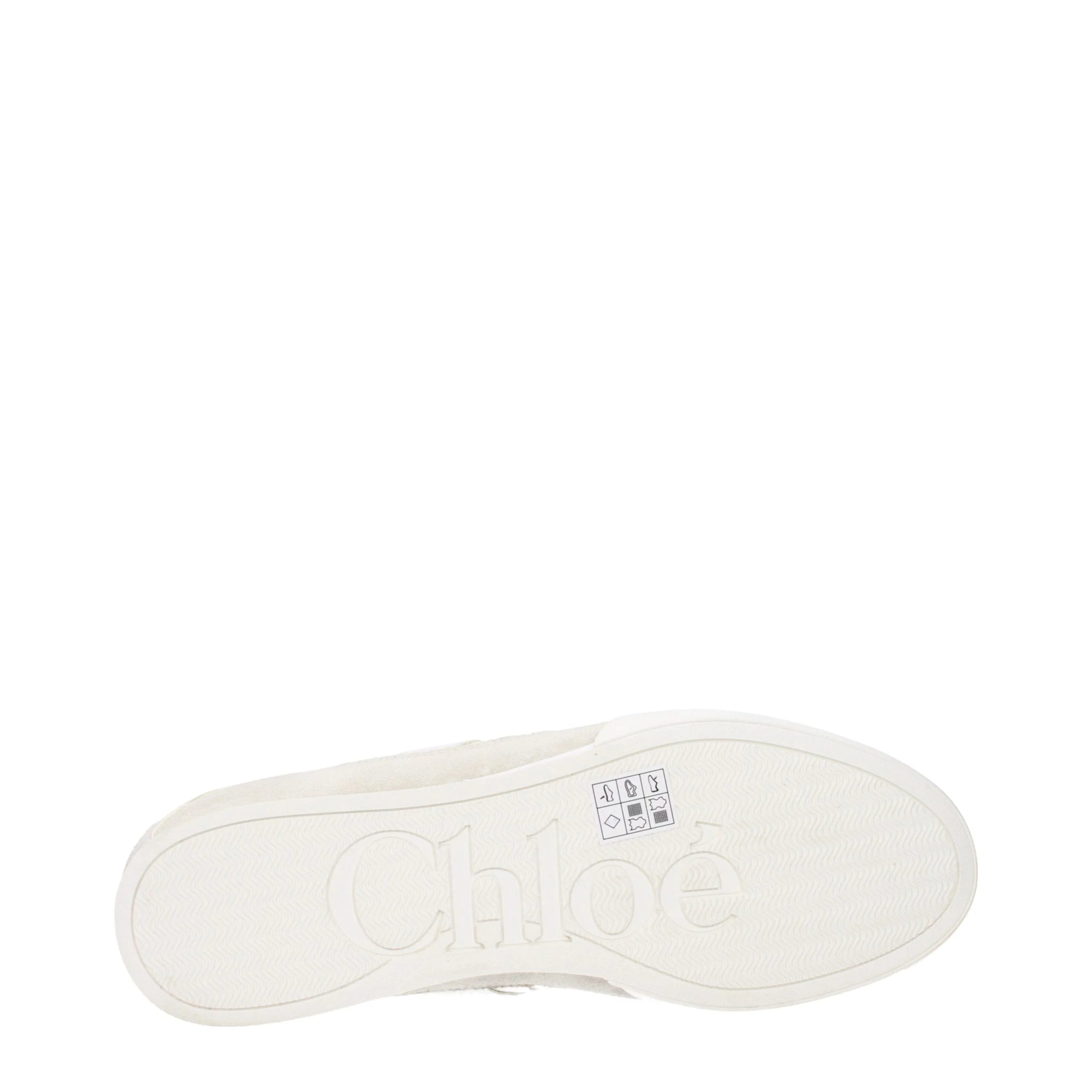 Chloé White Fabric Low Tops - EU40/US10