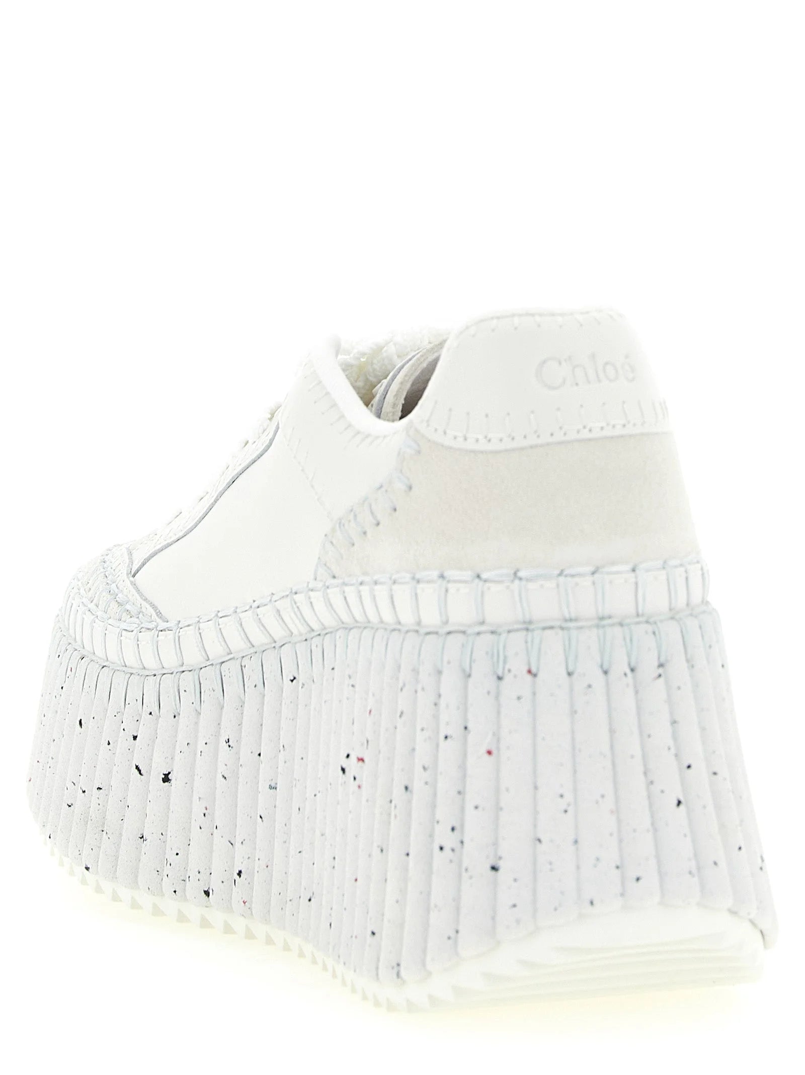 Chloé White Polyester Wedge Sandals