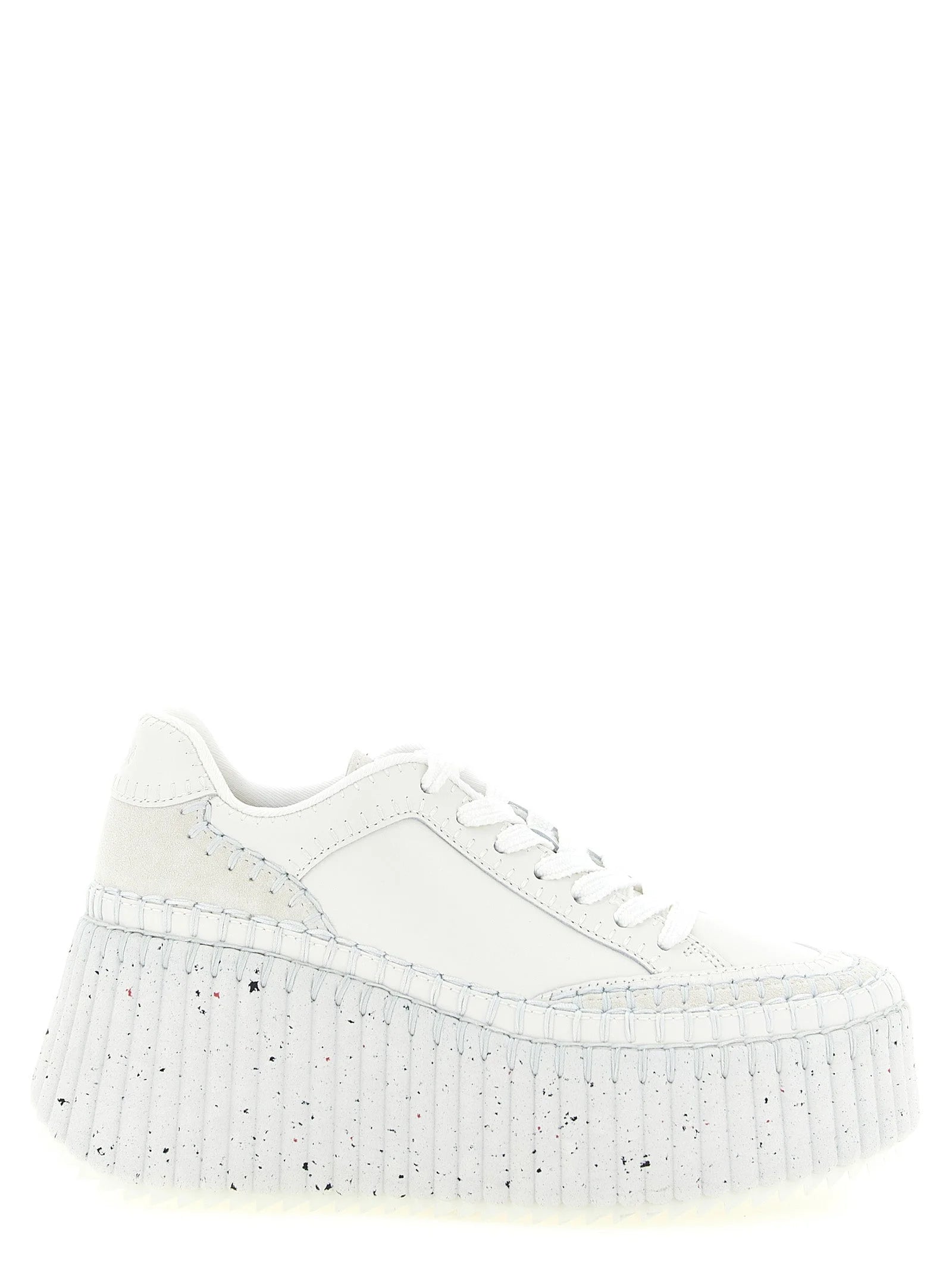 Chloé White Polyester Wedge Sandals