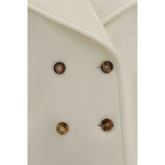 Chloé White Wool Oves Aries Coat