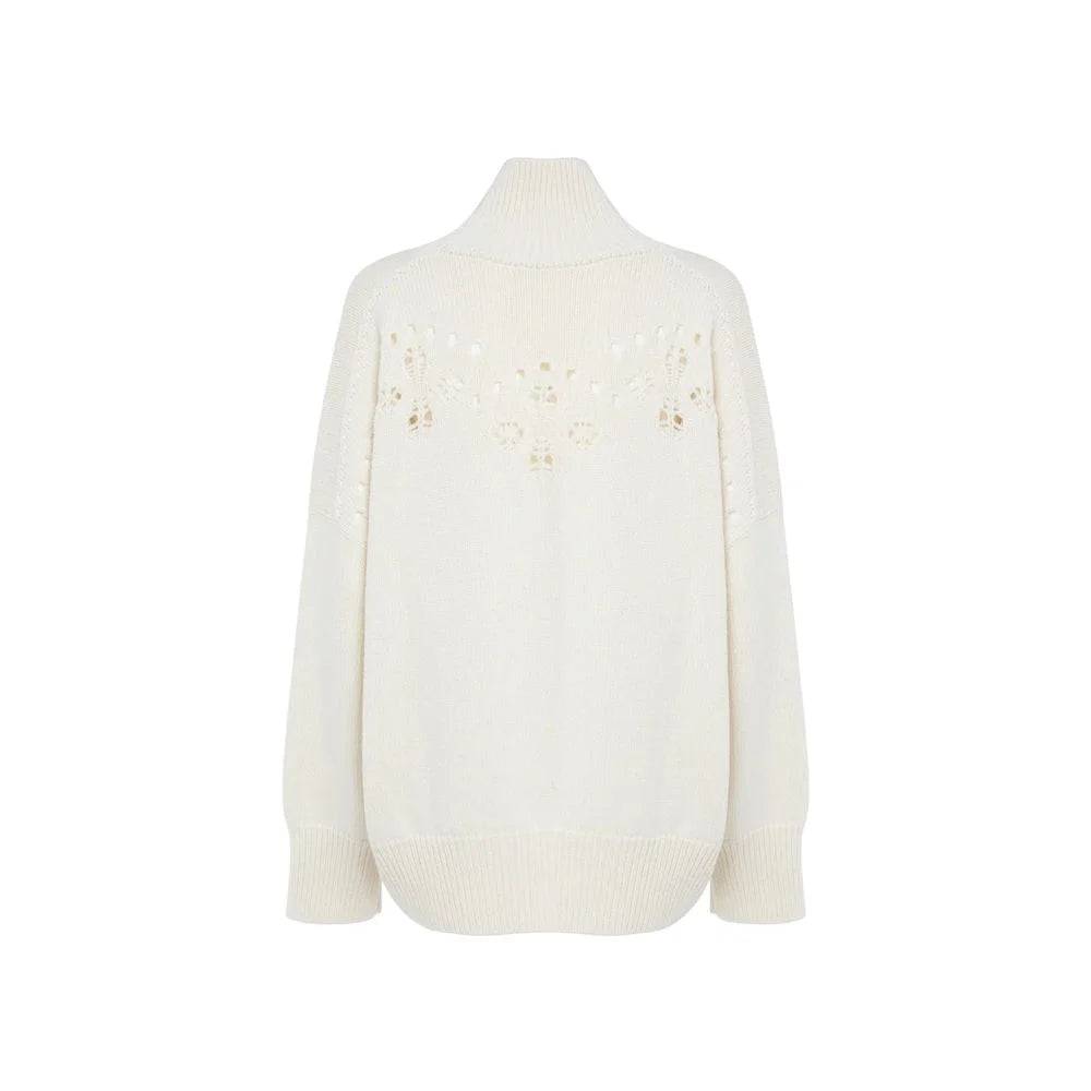 Chloé White Wool Sweatshirt - S
