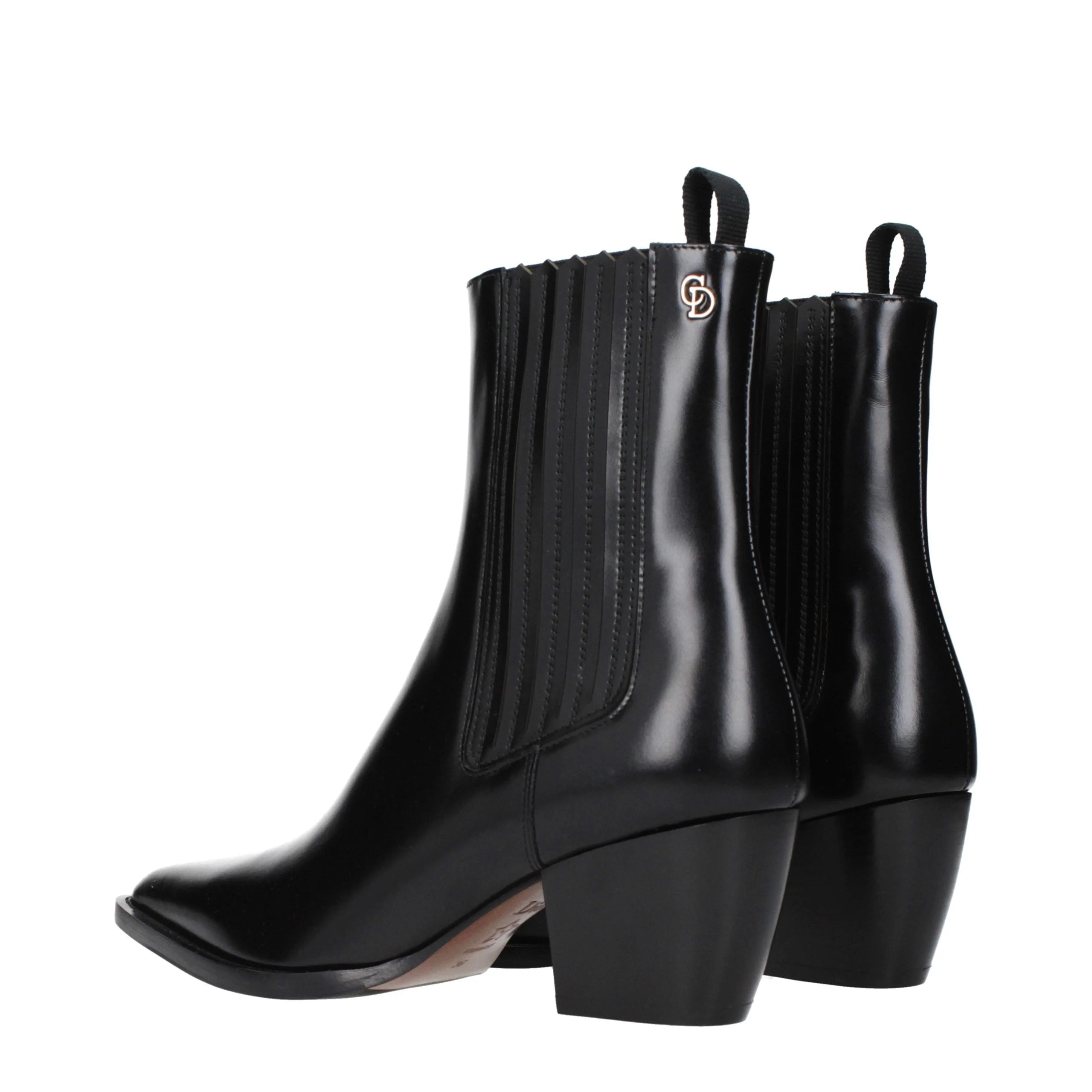 Christian Dior Black Leather Ankle Boots