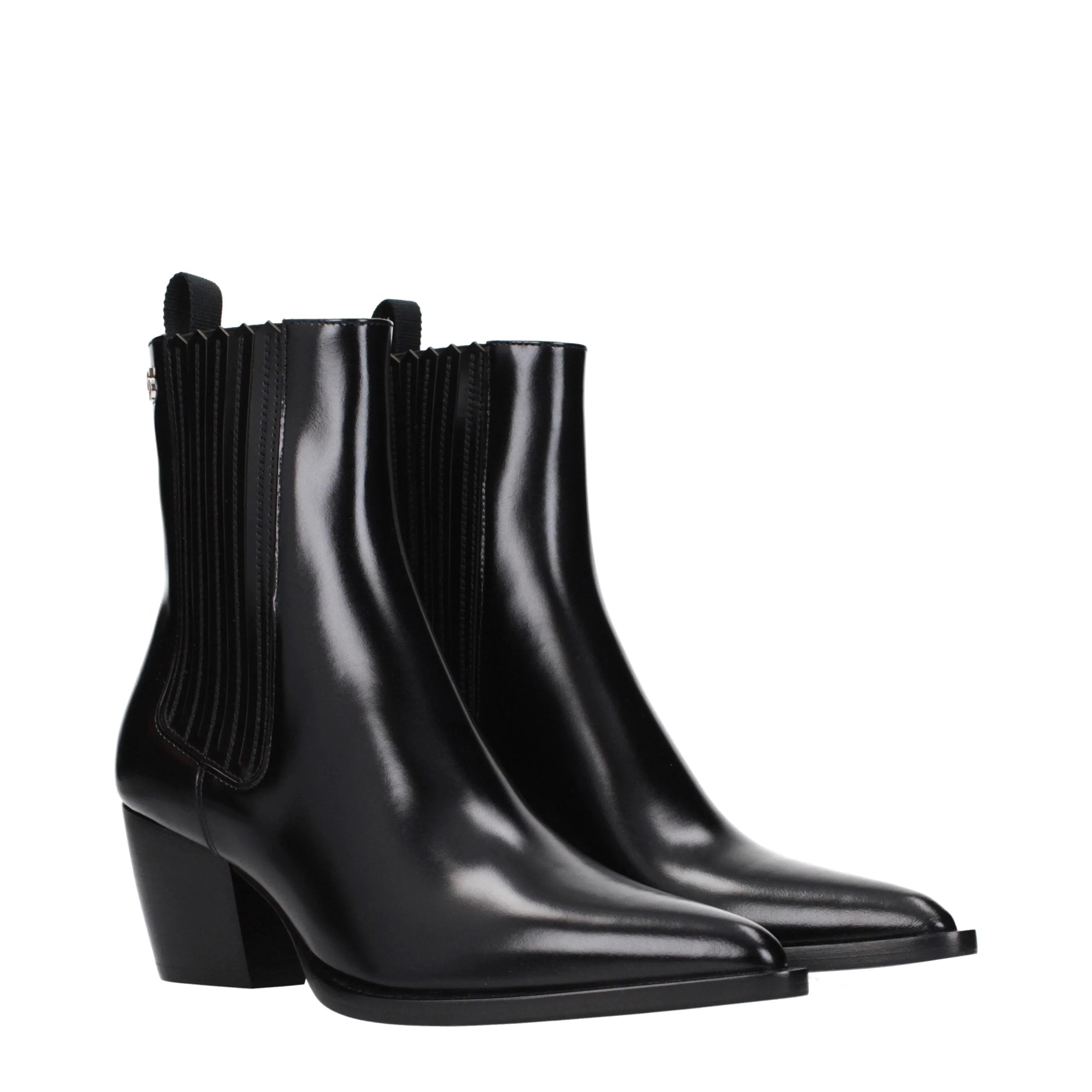 Christian Dior Black Leather Ankle Boots