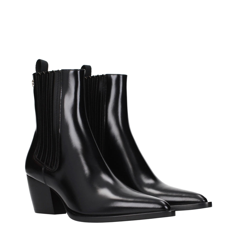 Christian Dior Black Leather Ankle Boots