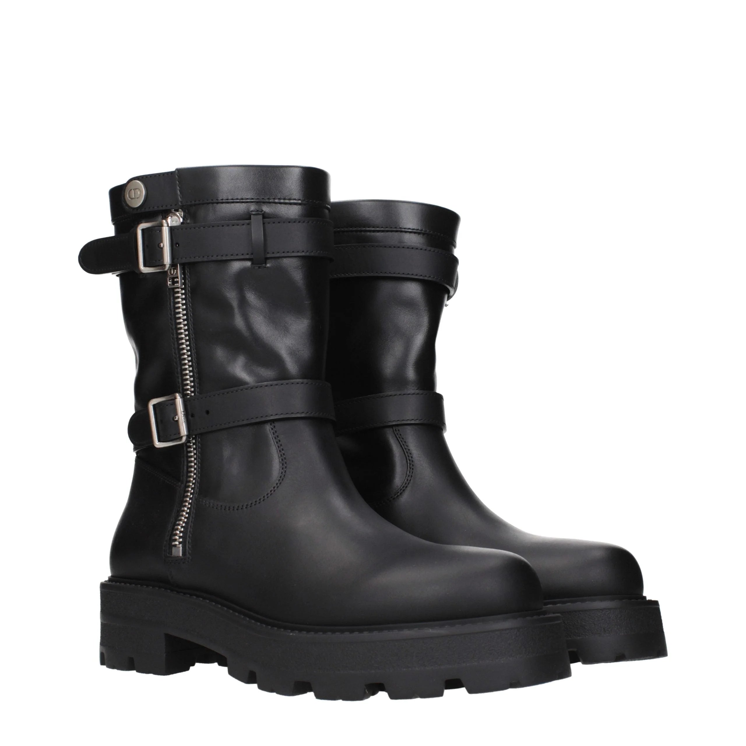 Christian Dior Black Leather Ankle Boots - EU40/US10