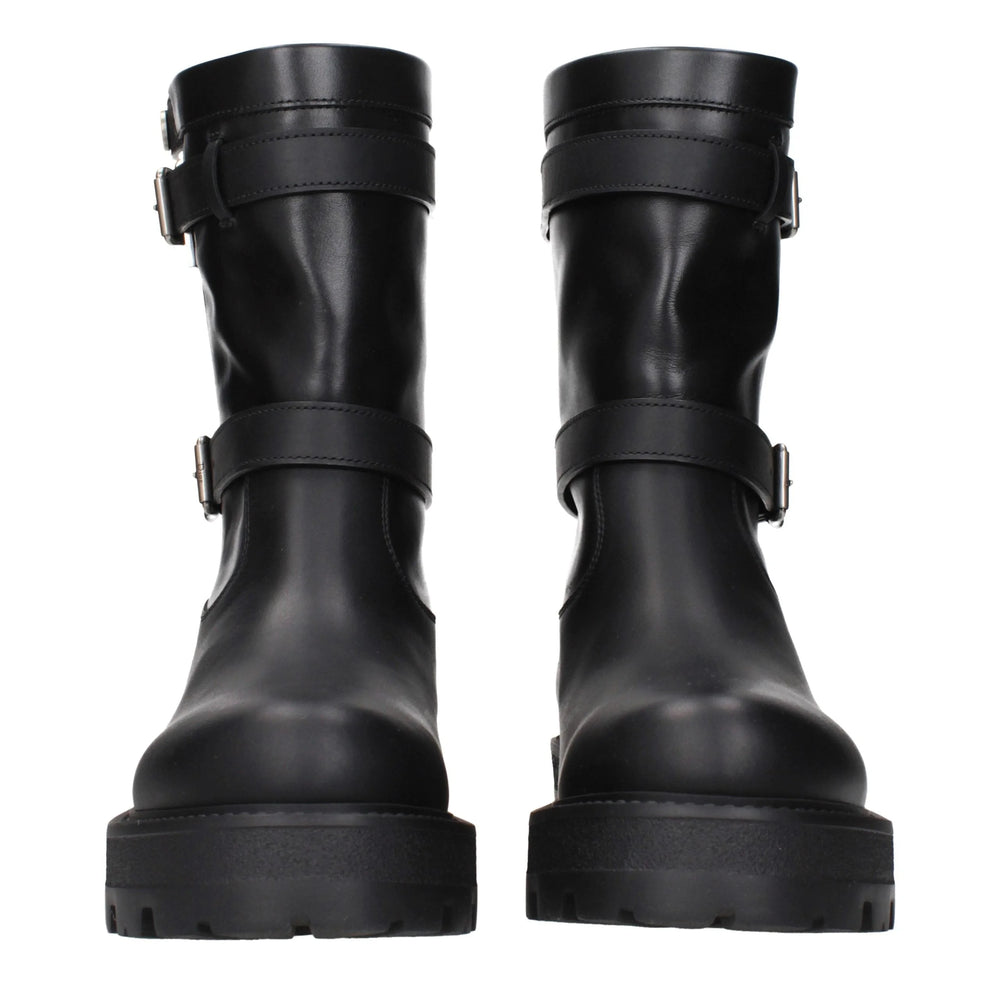 Christian Dior Black Leather Ankle Boots - EU40/US10