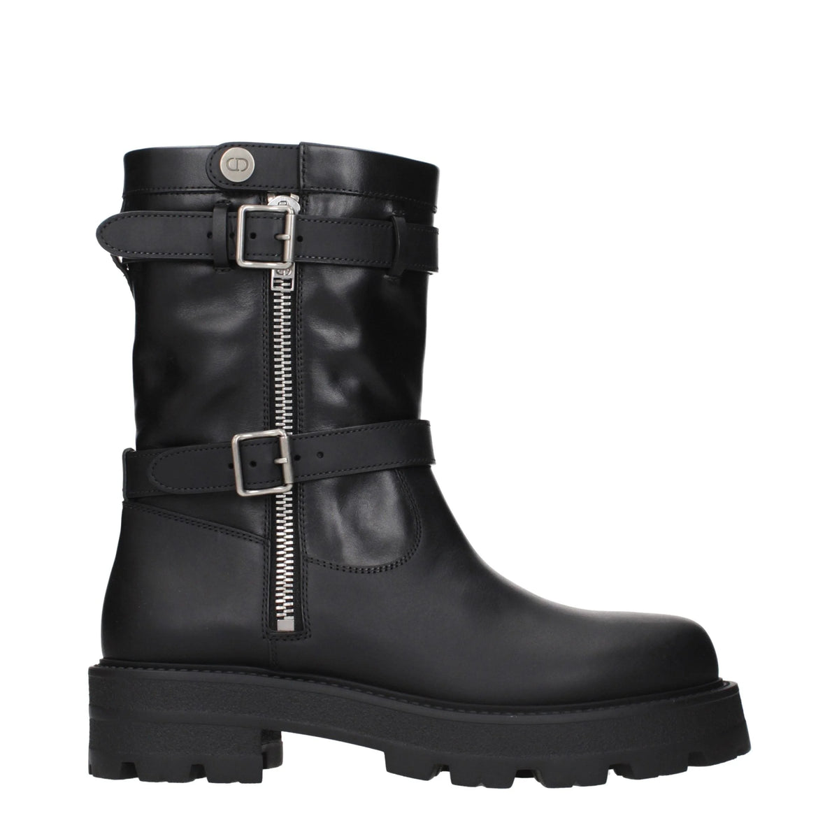 Christian Dior Black Leather Ankle Boots - EU40/US10