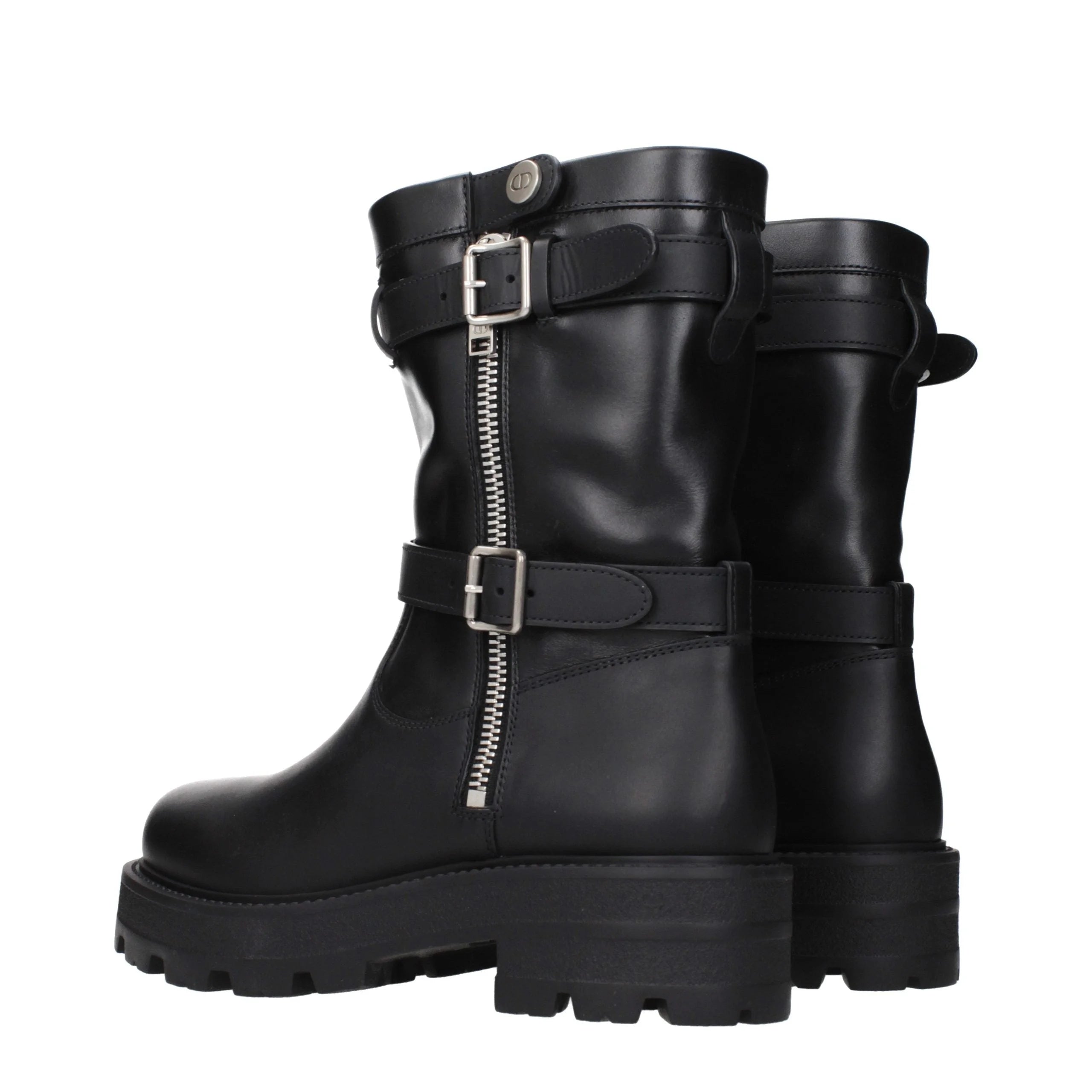 Christian Dior Black Leather Ankle Boots - EU40/US10