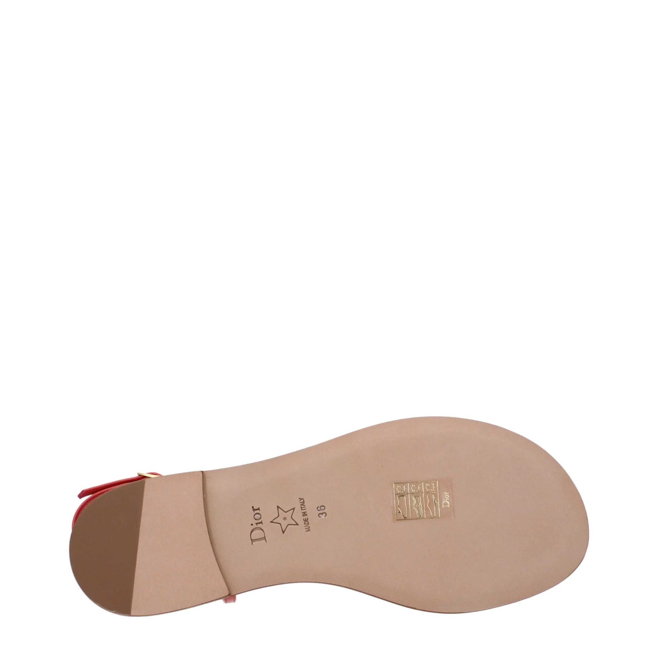 Christian Dior Różowe Sandały na platformie z skóry - EU36/US6