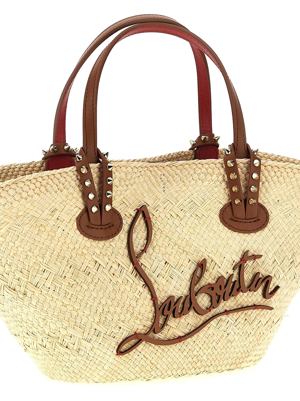 Christian Louboutin Beige Raffia Handbag