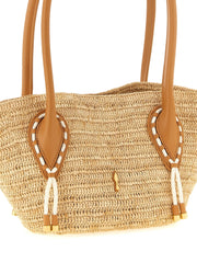 Christian Louboutin Beige Raffia Tote Bag