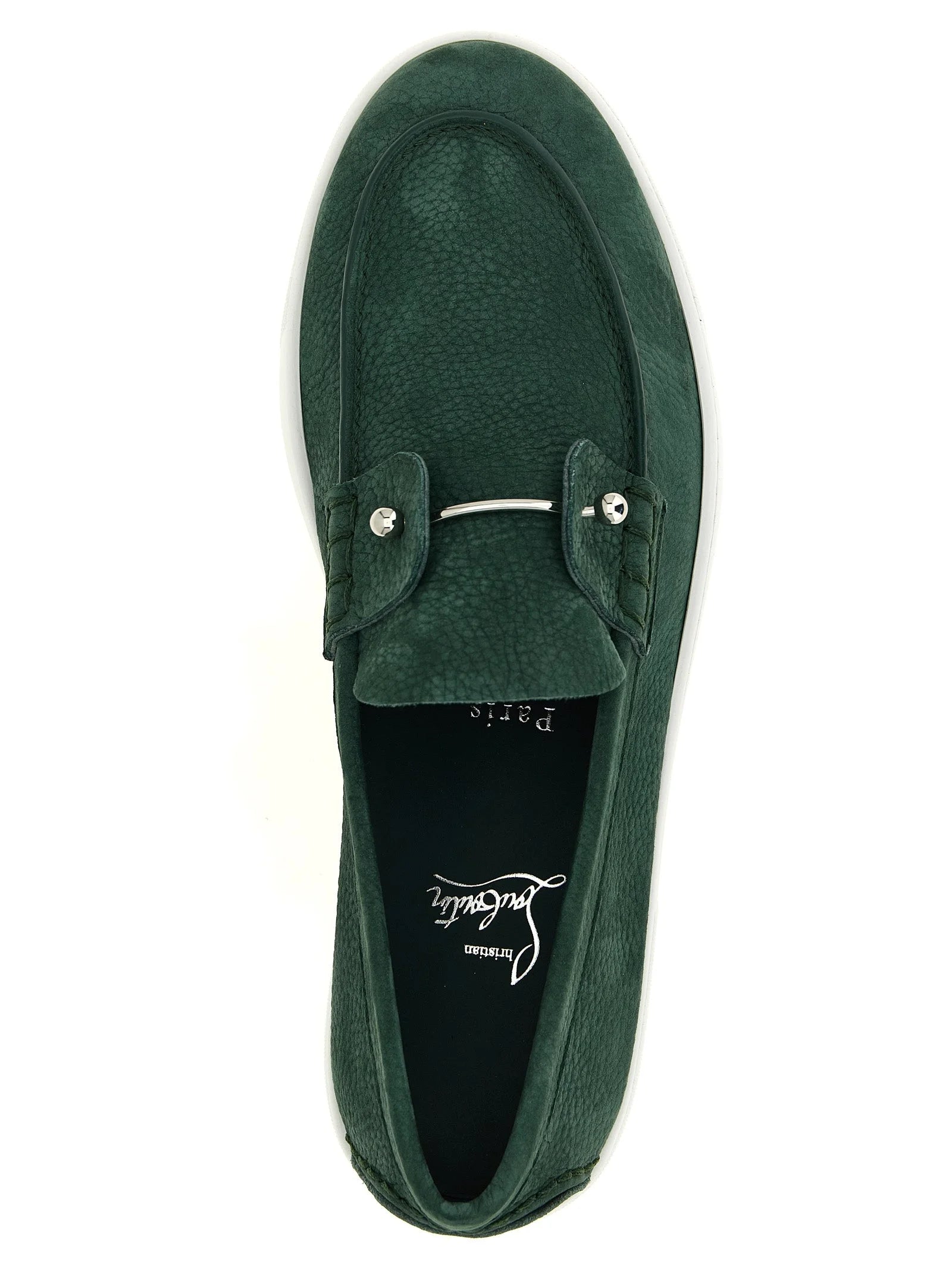 Christian Louboutin Bicolor Calfskin Slip-On Loafers