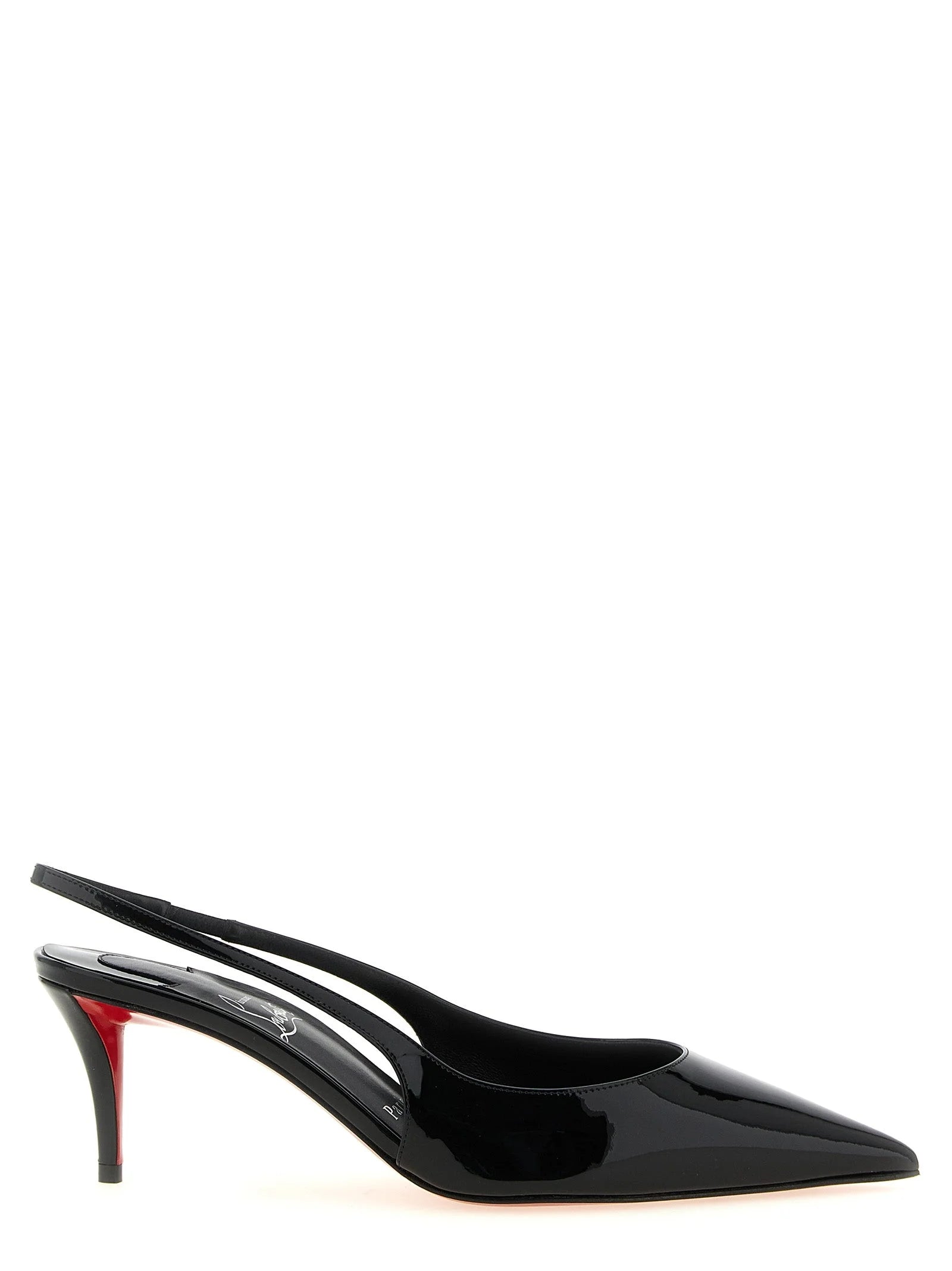 Christian Louboutin Black Calfskin Mid Heel Pumps