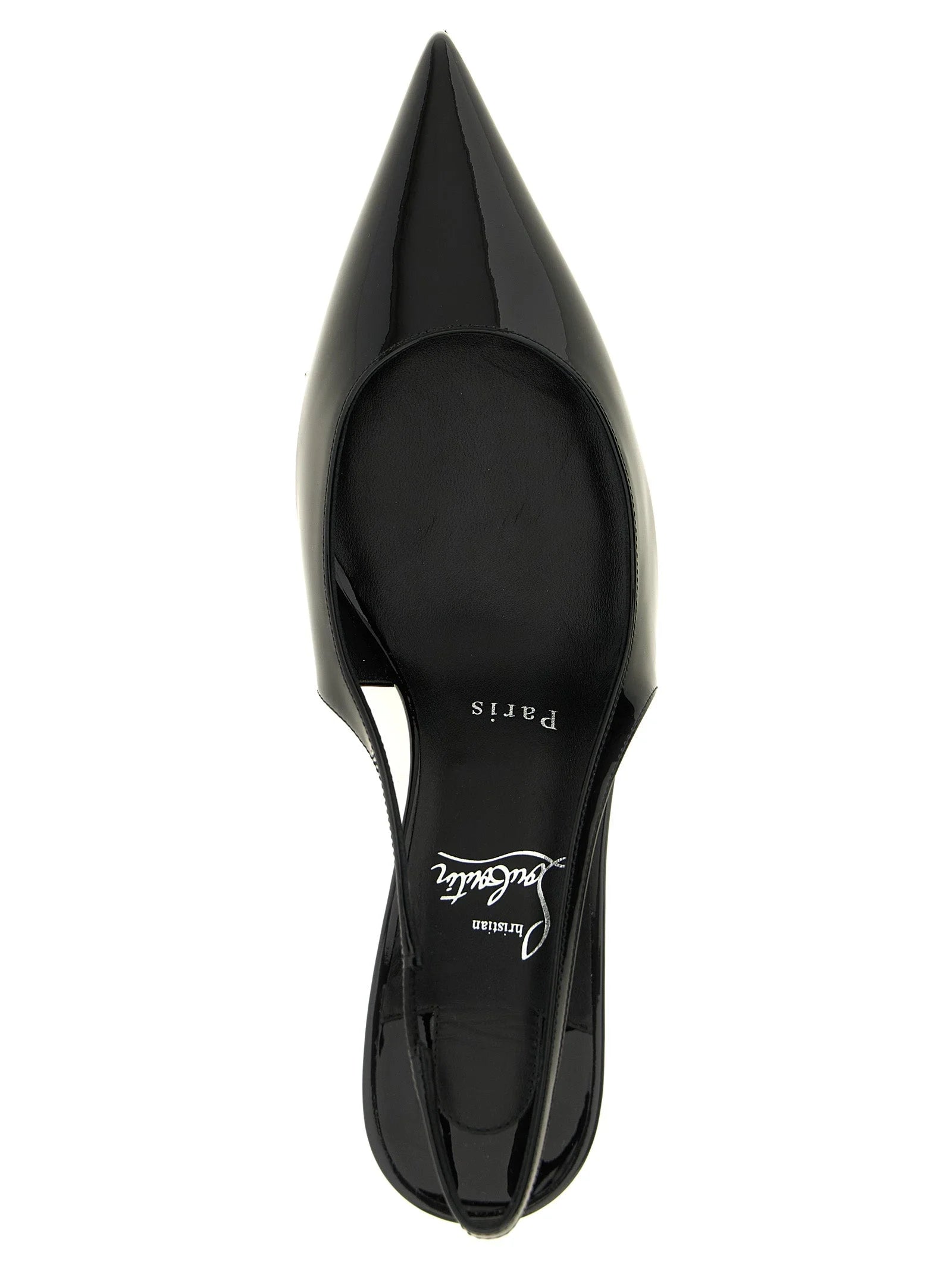 Christian Louboutin Black Calfskin Mid Heel Pumps