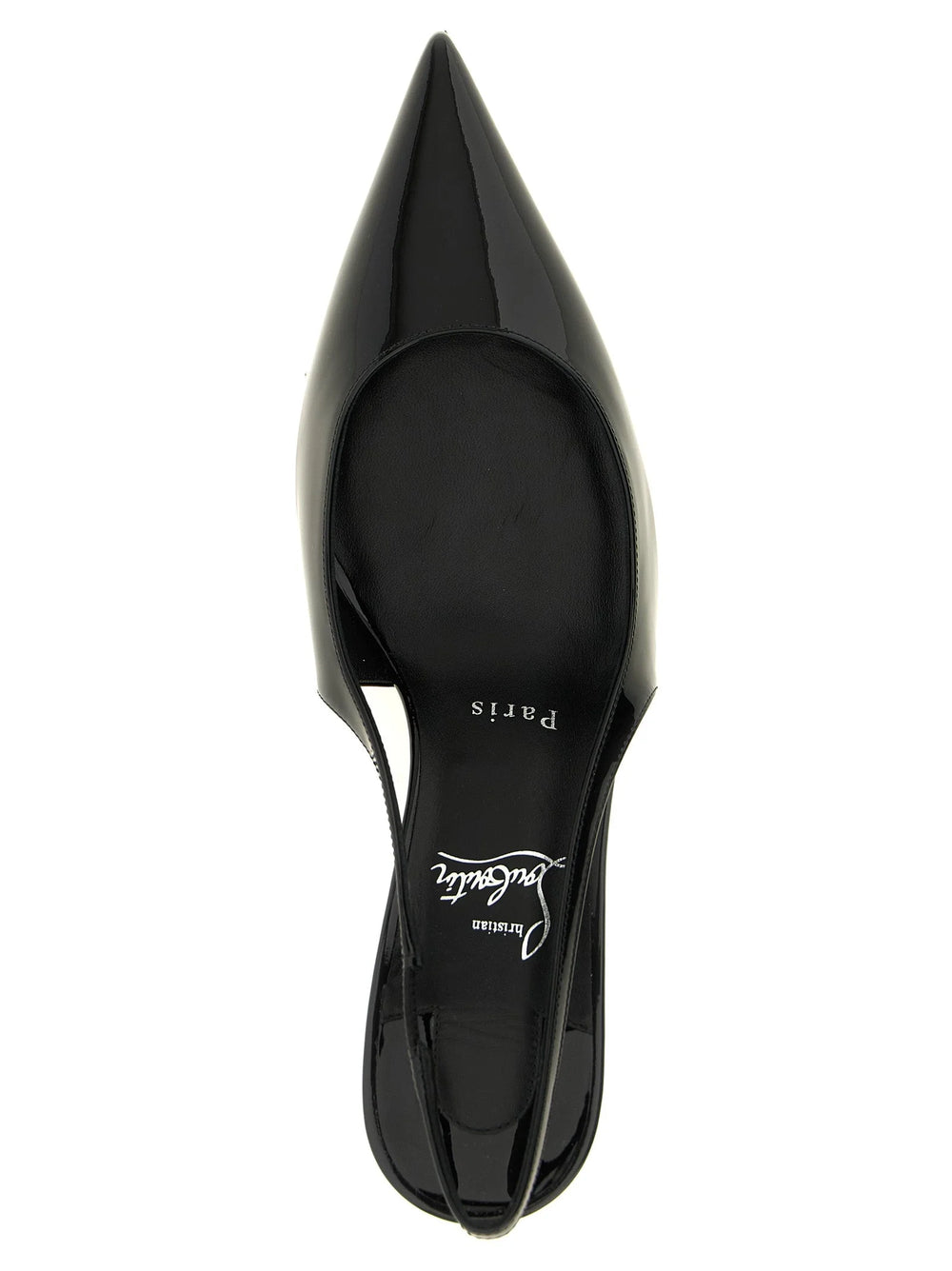 Christian Louboutin Black Calfskin Mid Heel Pumps