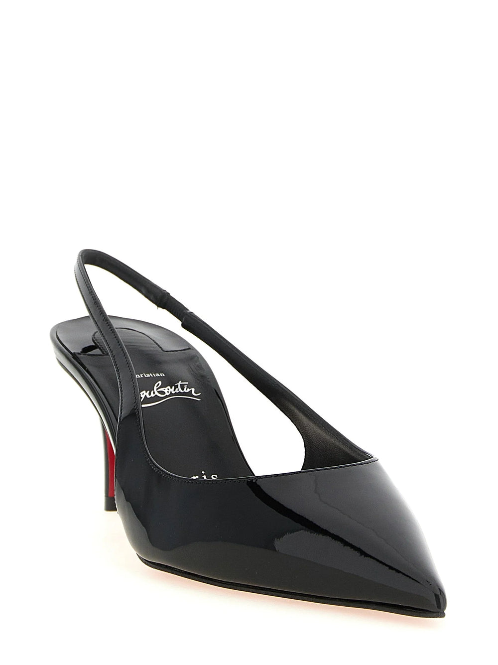 Christian Louboutin Black Calfskin Mid Heel Pumps