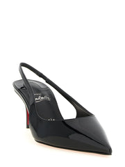 Christian Louboutin Black Calfskin Mid Heel Pumps