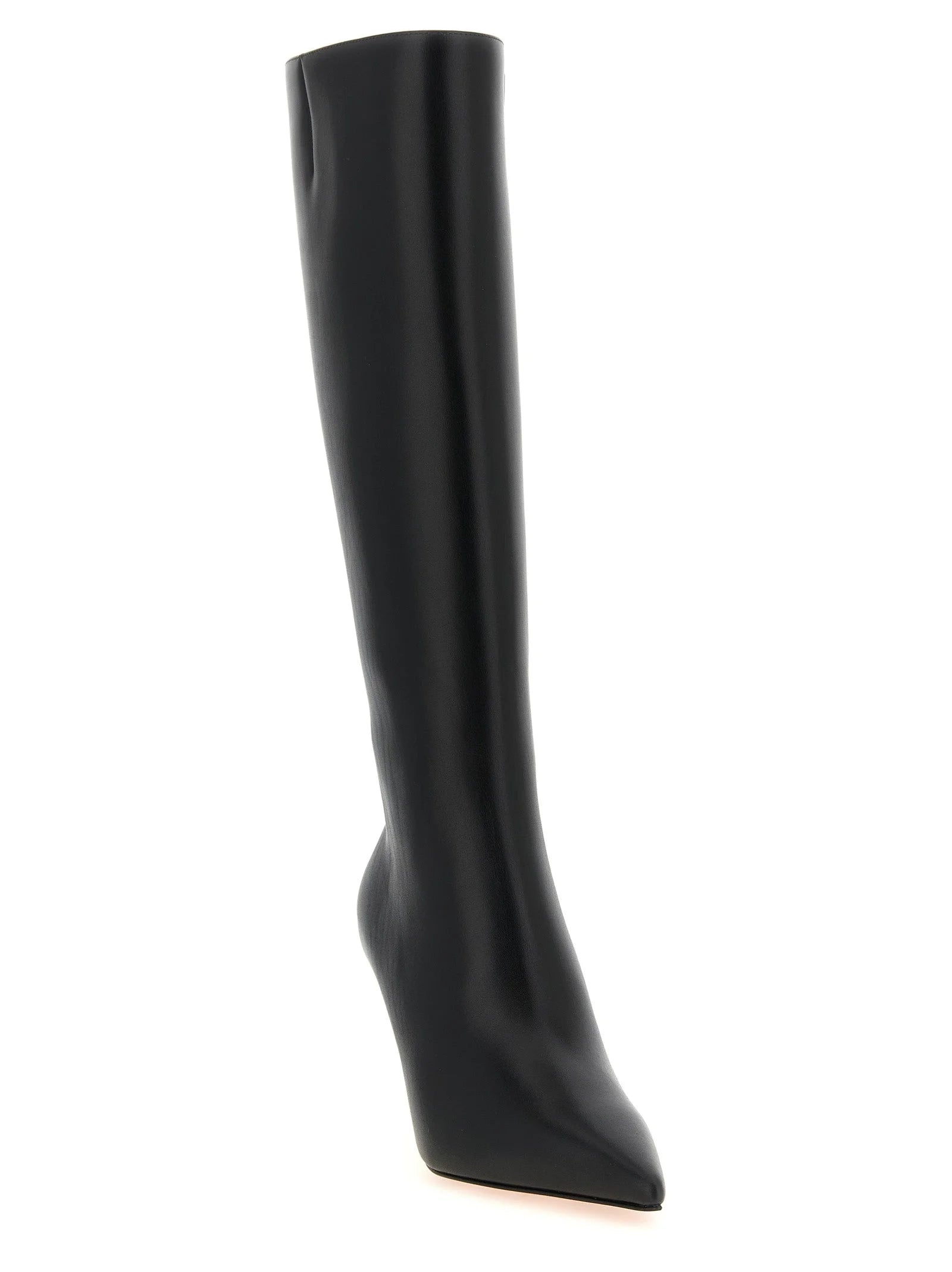 Christian Louboutin Black Calfskin Over The Knee