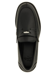 Christian Louboutin Black Calfskin Slip-On Loafers