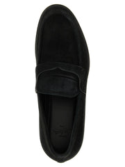 Christian Louboutin Black Calfskin Slip-On Loafers