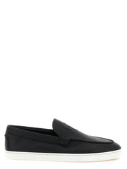 Christian Louboutin Black Calfskin Slip-On Loafers