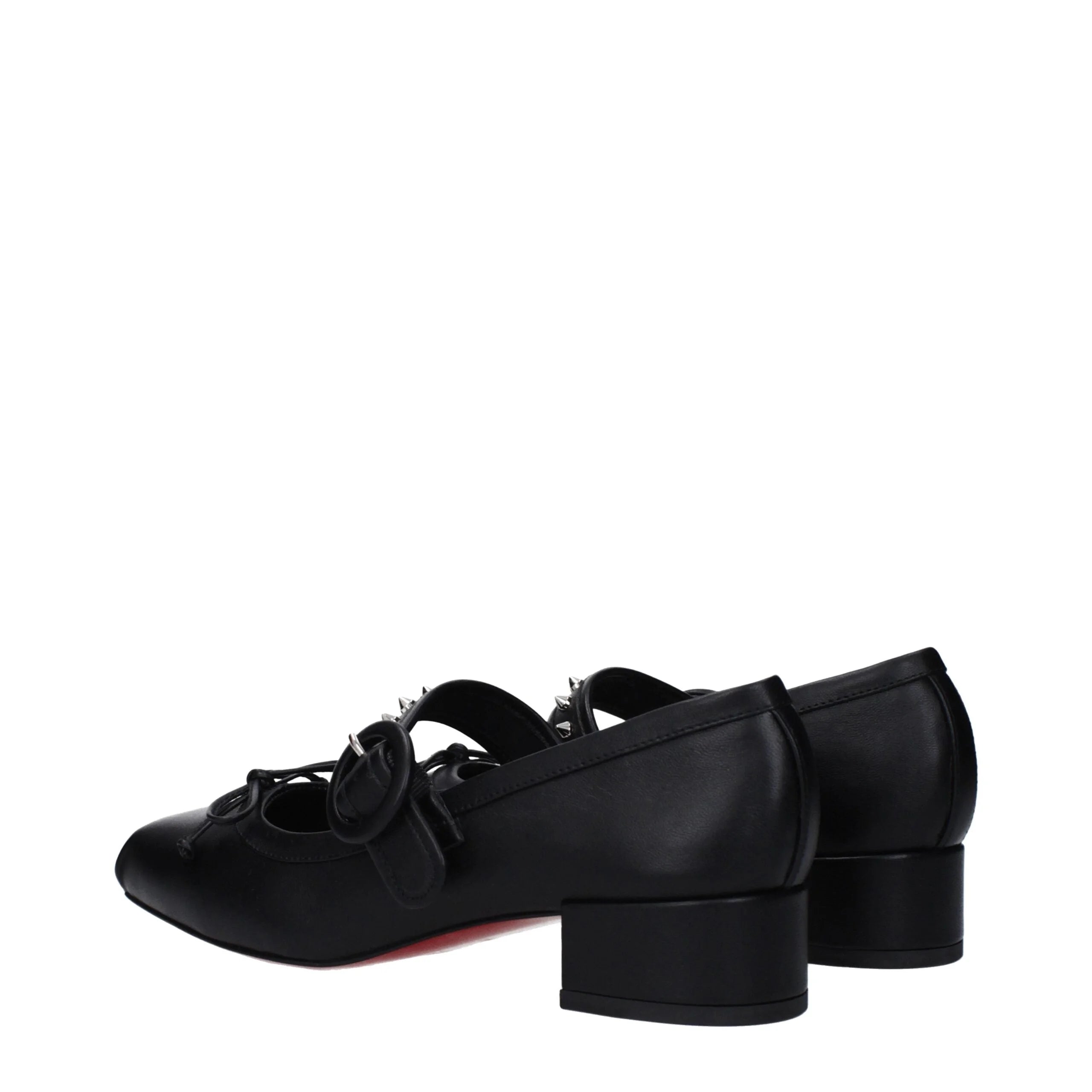 Christian Louboutin Black Leather Ballet Flats - EU39/US9