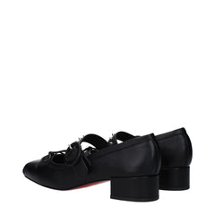 Christian Louboutin Black Leather Ballet Flats - EU39/US9