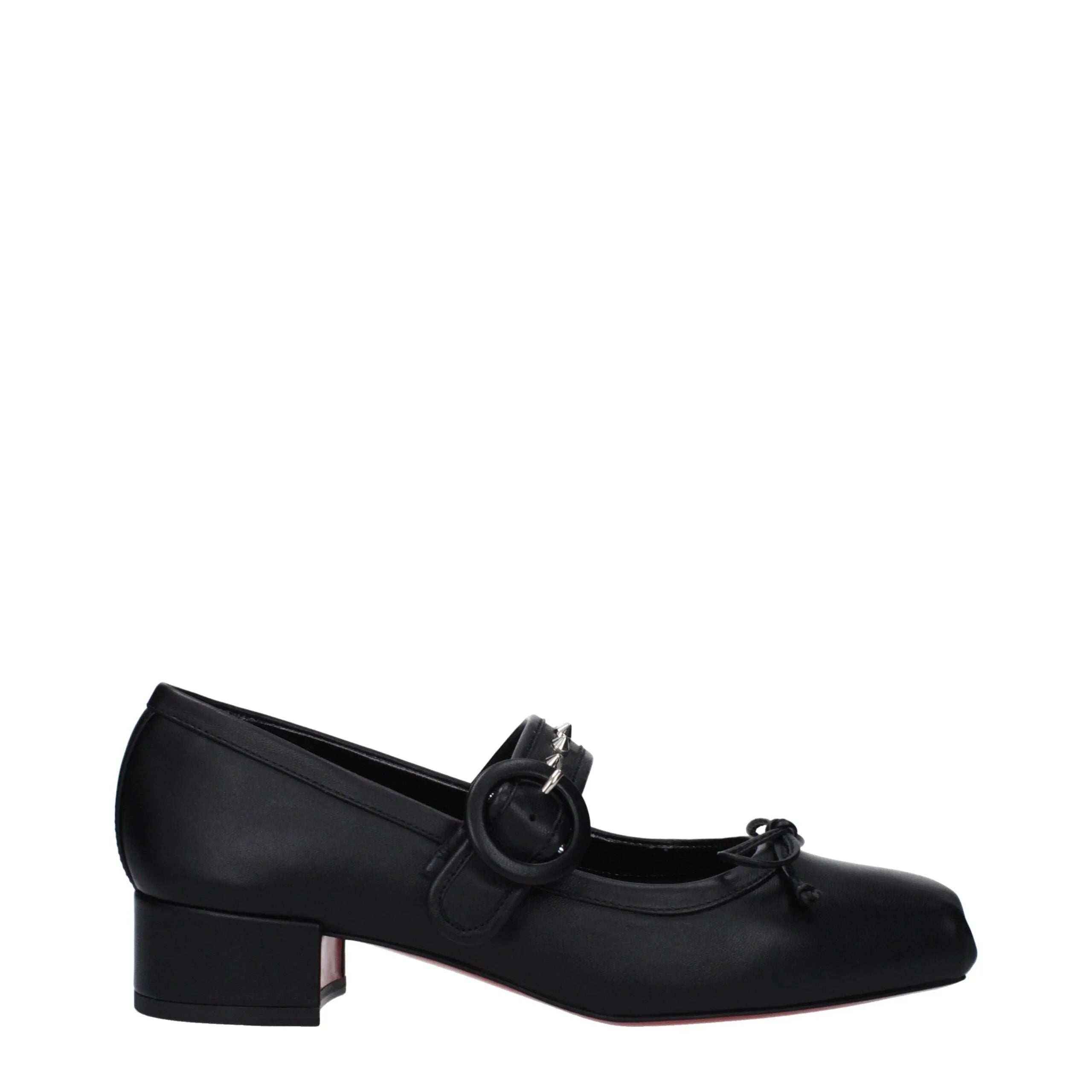 Christian Louboutin Black Leather Ballet Flats - EU39/US9