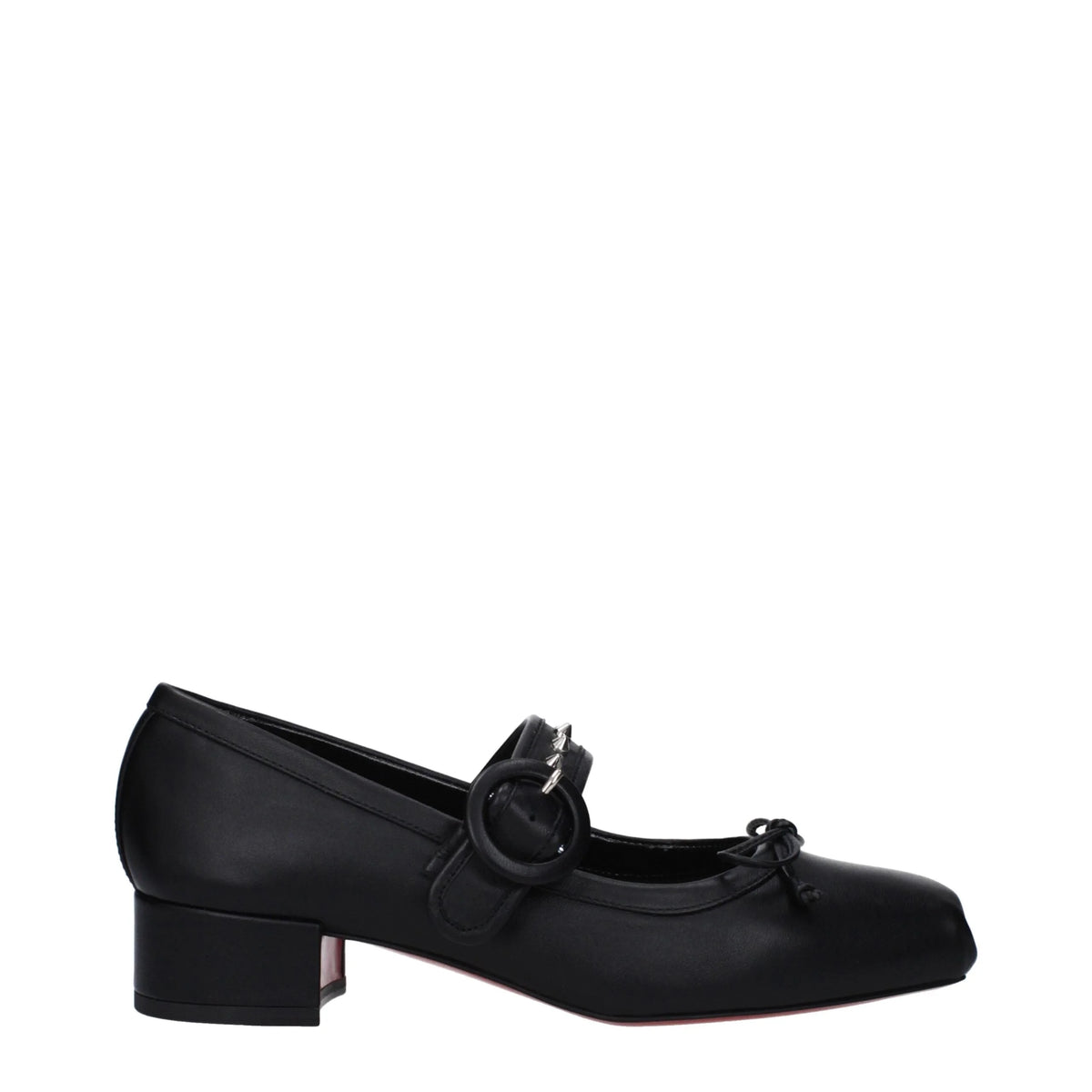 Christian Louboutin Black Leather Ballet Flats - EU39/US9