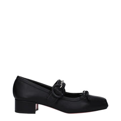 Christian Louboutin Black Leather Ballet Flats - EU39/US9
