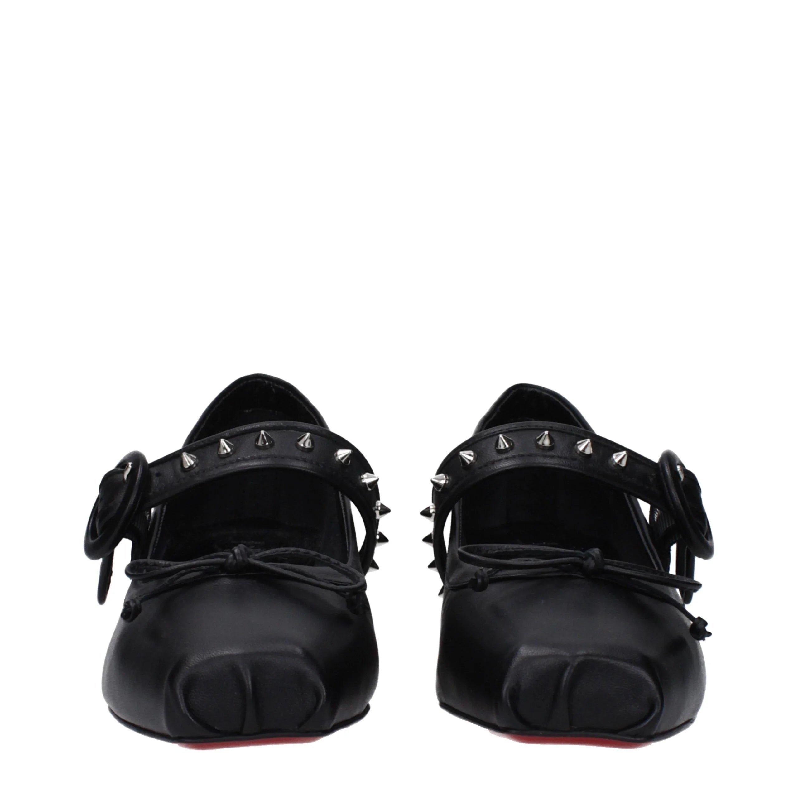 Christian Louboutin Black Leather Ballet Flats - EU39/US9