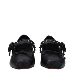 Christian Louboutin Black Leather Ballet Flats - EU39/US9