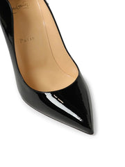 Christian Louboutin Black Patent Leather Hot Chick Pumps 100 - Heels