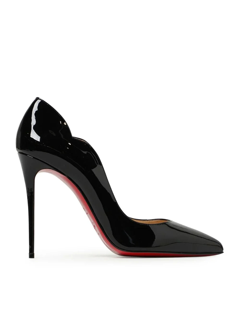 Christian Louboutin Black Patent Leather Hot Chick Pumps 100 - Heels