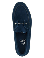 Christian Louboutin Blue Calfskin Slip-On Loafers - EU 40 | US 7