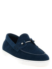 Christian Louboutin Blue Calfskin Slip-On Loafers - EU 40 | US 7